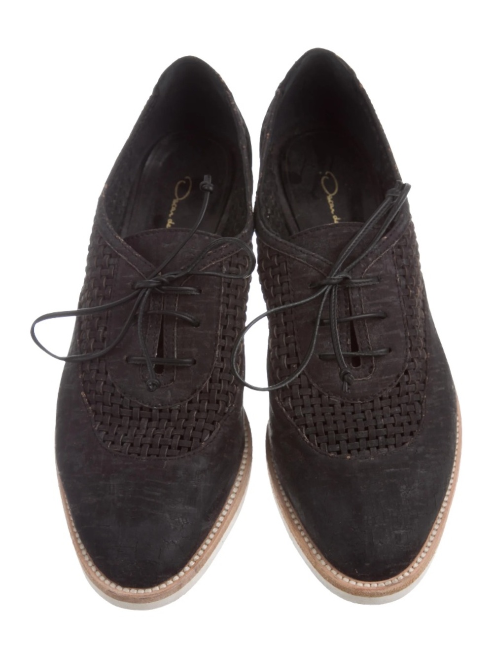 Black Cork Oscar de la Renta Oxfords